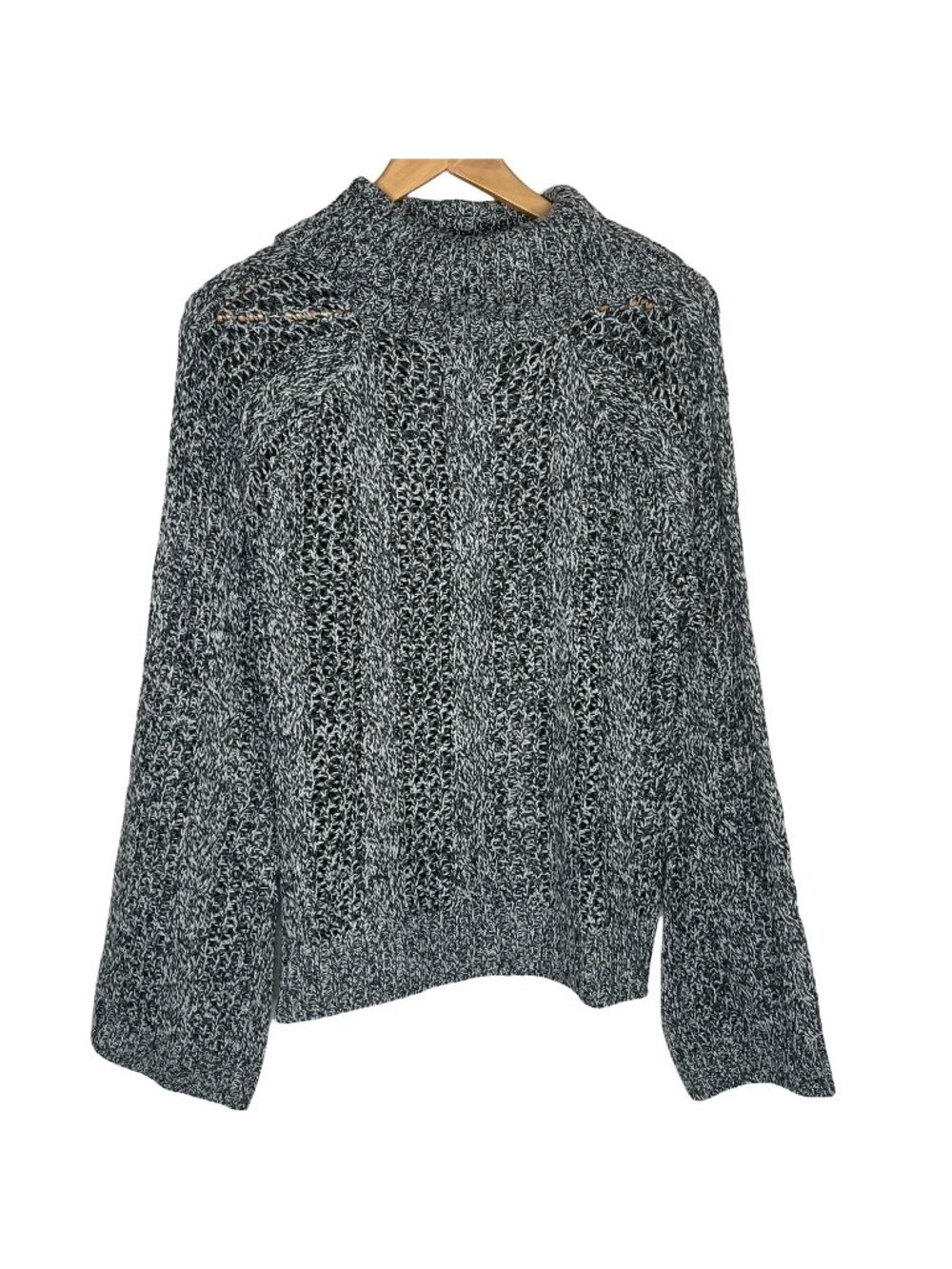 Marled Reunited Sweater Womens Medium Gray Turtleneck Knit Top